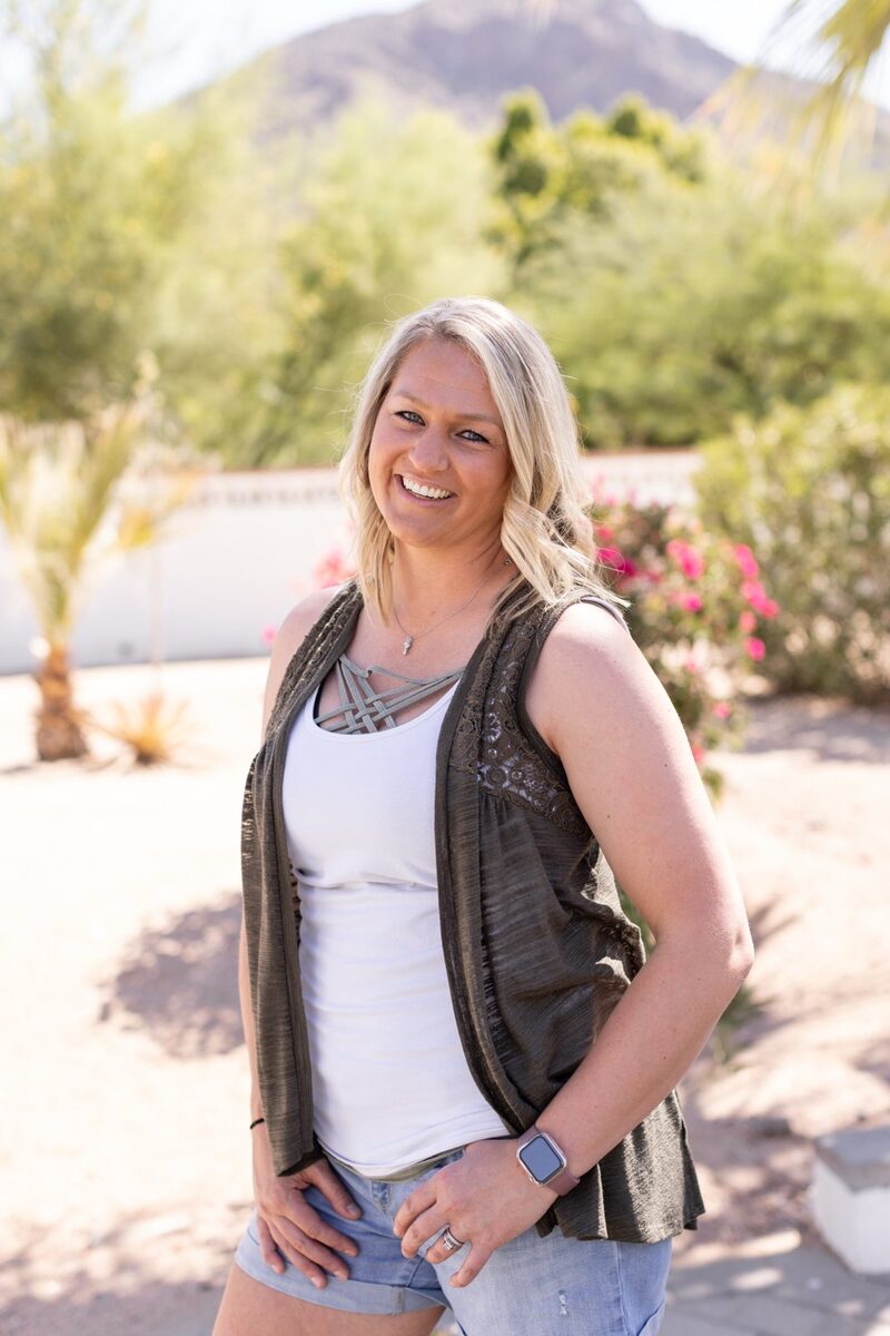 Stacia smiling outdoors