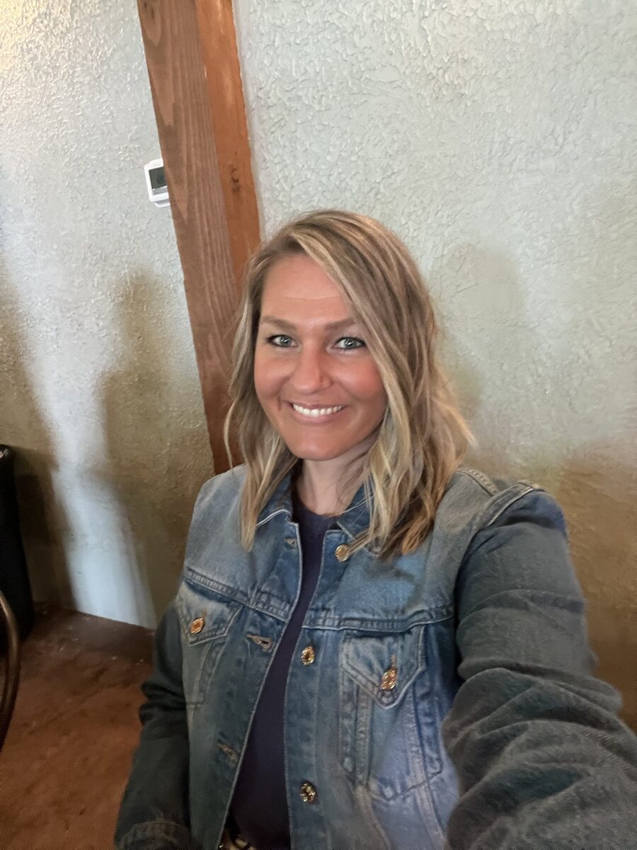 Stacia in a denim jacket